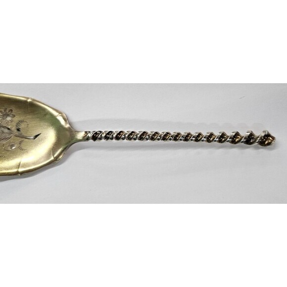 Towle Sterling Silver Twist #128 Jelly Cake Server - Monogrammed- Dated 1890 - Picture 3 of 6